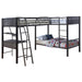 Meyers 2-piece Metal Twin Over Twin Bunk Bed Set Black and Gunmetal - Premium Bunk Bed from Coaster Z2 Standard - Just $998! Shop now at Furniture Wholesale Plus  We are the best furniture store in Nashville, Hendersonville, Goodlettsville, Madison, Antioch, Mount Juliet, Lebanon, Gallatin, Springfield, Murfreesboro, Franklin, Brentwood