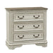 Magnolia Manor - 3 Drawer Bedside Chest With Charging Station - Antique White – Bedside Chests by Liberty Furniture at Furniture Wholesale Plus , Nashville furniture store