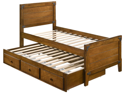 Granger Twin Captain's Bed with Trundle Rustic Honey - Premium Bed from Coaster Z2 Standard - Just $630! Shop now at Furniture Wholesale Plus  We are the best furniture store in Nashville, Hendersonville, Goodlettsville, Madison, Antioch, Mount Juliet, Lebanon, Gallatin, Springfield, Murfreesboro, Franklin, Brentwood