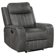 Raelynn - Upholstered Track Arm Recliner – Reclining Chairs by Coaster Fine Furniture at Furniture Wholesale Plus , Nashville furniture store