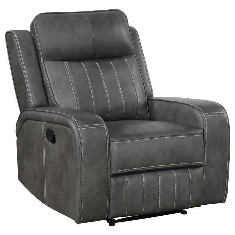 Raelynn - Upholstered Track Arm Recliner – Reclining Chairs by Coaster Fine Furniture at Furniture Wholesale Plus , Nashville furniture store