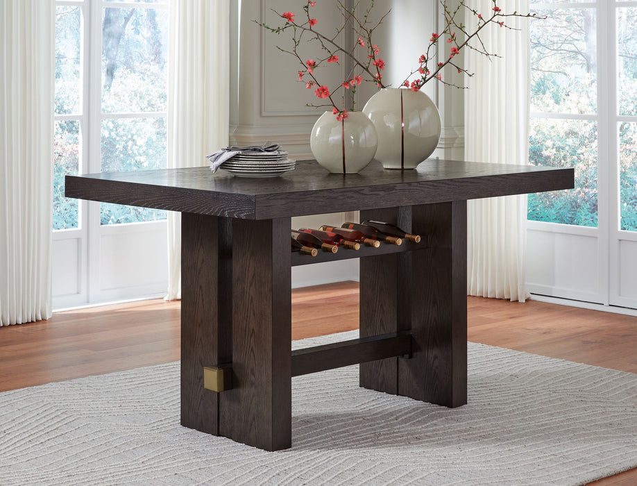 Burkhaus - Rectangular Dining Room Counter Table - Dark Brown – Counter Tables by Signature Design by Ashley® at Furniture Wholesale Plus , Nashville furniture store