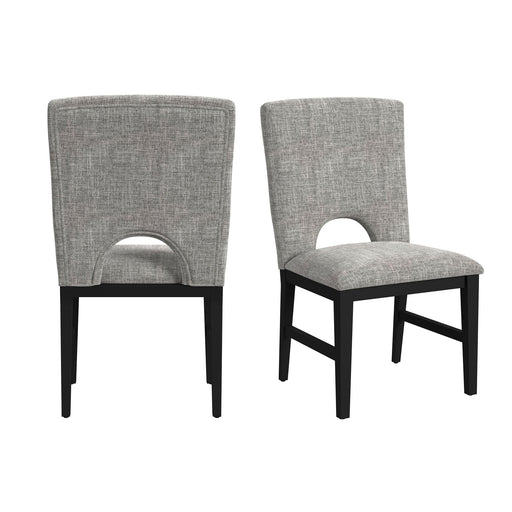 Oregon - Fabric Dining Side Chair (Set of 2) - Gray / Black – Chair Sets by Elements International at Furniture Wholesale Plus , Nashville furniture store