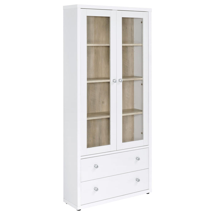 Hawthorne - 4-Shelf Glass Door Tall Cabinet With Drawers - Premium Display Cabinets from Coaster Fine Furniture - Just $389! Shop now at Furniture Wholesale Plus  We are the best furniture store in Nashville, Hendersonville, Goodlettsville, Madison, Antioch, Mount Juliet, Lebanon, Gallatin, Springfield, Murfreesboro, Franklin, Brentwood