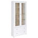 Hawthorne - 4-Shelf Glass Door Tall Cabinet With Drawers - Premium Display Cabinets from Coaster Fine Furniture - Just $389! Shop now at Furniture Wholesale Plus  We are the best furniture store in Nashville, Hendersonville, Goodlettsville, Madison, Antioch, Mount Juliet, Lebanon, Gallatin, Springfield, Murfreesboro, Franklin, Brentwood