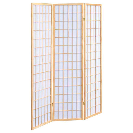 Carrie - 3-Panel Room Divider Folding Shoji Screen - Premium Room Dividers from CoasterEveryday - Just $109! Shop now at Furniture Wholesale Plus  We are the best furniture store in Nashville, Hendersonville, Goodlettsville, Madison, Antioch, Mount Juliet, Lebanon, Gallatin, Springfield, Murfreesboro, Franklin, Brentwood