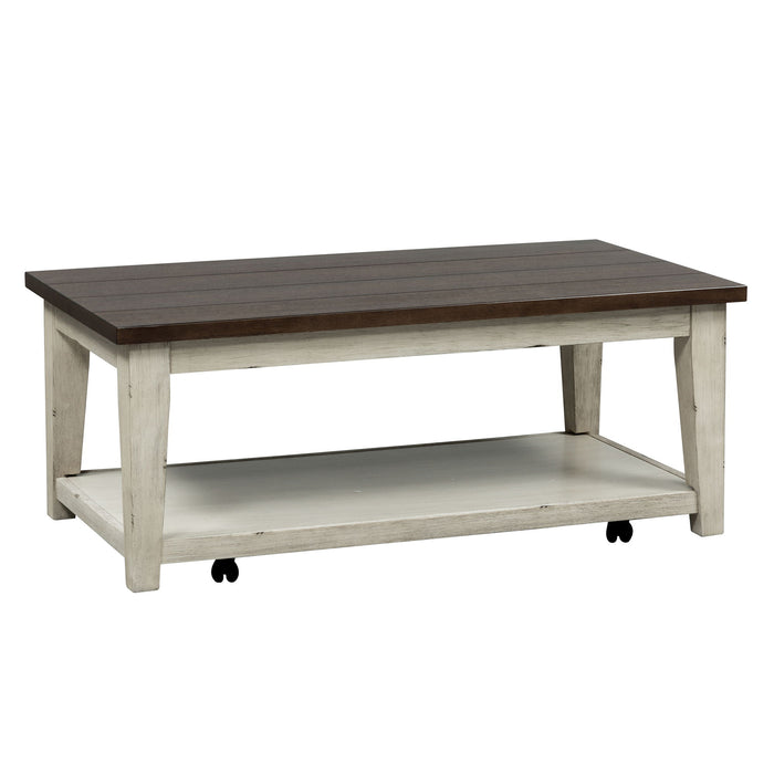Arden Road - Rectangular Cocktail Table - Satin Cherry – Cocktail Tables by Liberty Furniture at Furniture Wholesale Plus , Nashville furniture store