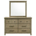 Hazlewood - 6-Drawer Bedroom Dresser With Mirror - Vineyard Oak – Dresser & Mirror by Coaster Fine Furniture at Furniture Wholesale Plus , Nashville furniture store