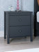 Simmenfort - Two Drawer Night Stand - Navy Blue – Nightstands by Signature Design by Ashley® at Furniture Wholesale Plus , Nashville furniture store