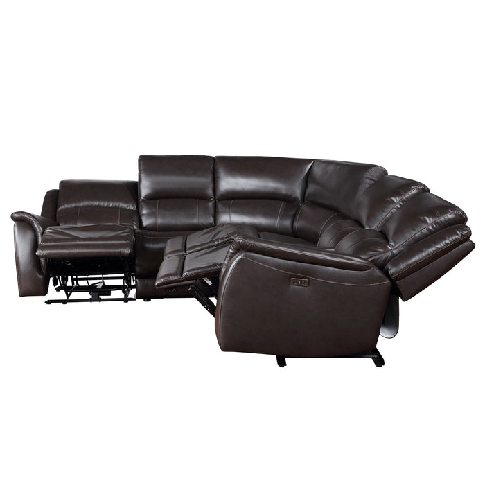 Alexandria - Leather Power Sectional – Reclining Sectionals by Steve Silver Furniture at Furniture Wholesale Plus , Nashville furniture store