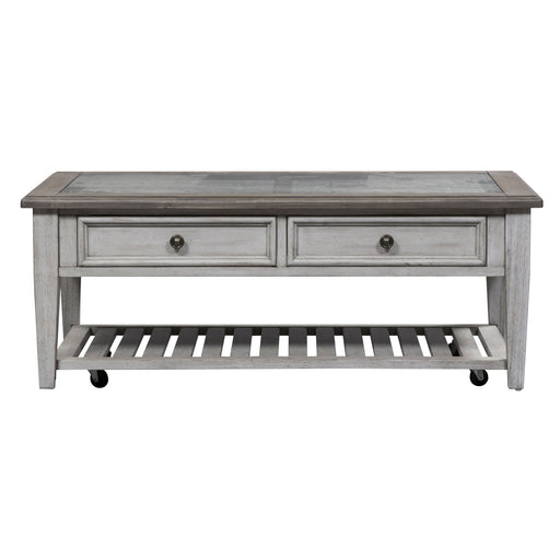 Heartland - 3 Piece Table Set - Antique White / Tobacco Tops – Table Sets by Liberty Furniture at Furniture Wholesale Plus , Nashville furniture store