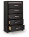 Shoralli - Five Drawer Chest - Black – Accent Chests by Signature Design by Ashley® at Furniture Wholesale Plus , Nashville furniture store