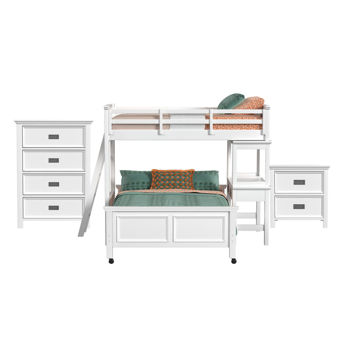 Hampton Kids - Loft With Ladder And Desk With Speaker Bedroom Set – 3 Piece Bedroom Sets by Elements International at Furniture Wholesale Plus , Nashville furniture store