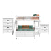 Hampton Kids - Loft With Ladder And Desk With Speaker Bedroom Set – 3 Piece Bedroom Sets by Elements International at Furniture Wholesale Plus , Nashville furniture store