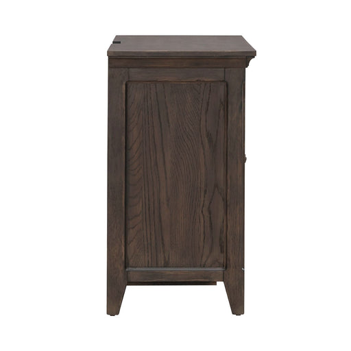 Paradise Valley - 2 Door Bedside Chest With Charging Station - Saddle Brown – Bedside Chests by Liberty Furniture at Furniture Wholesale Plus , Nashville furniture store