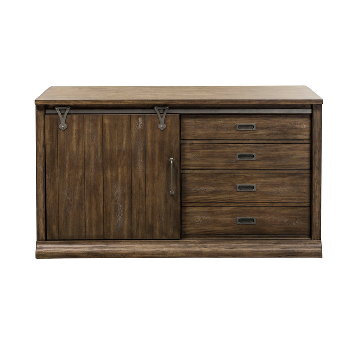 Stone Brook - Jr Executive Credenza Set - Rustic Saddle – Credenzas & Hutches by Liberty Furniture at Furniture Wholesale Plus , Nashville furniture store