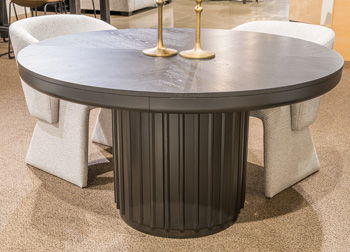 Haldenwick - Round Dining Room Table - Black – Dining Tables by Signature Design by Ashley® at Furniture Wholesale Plus , Nashville furniture store
