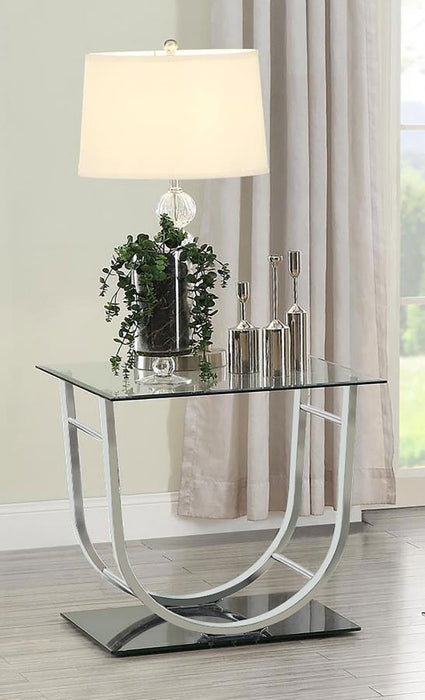 Danville - Rectangular U-Shaped Glass Top Table – End Tables by CoasterEssence at Furniture Wholesale Plus , Nashville furniture store