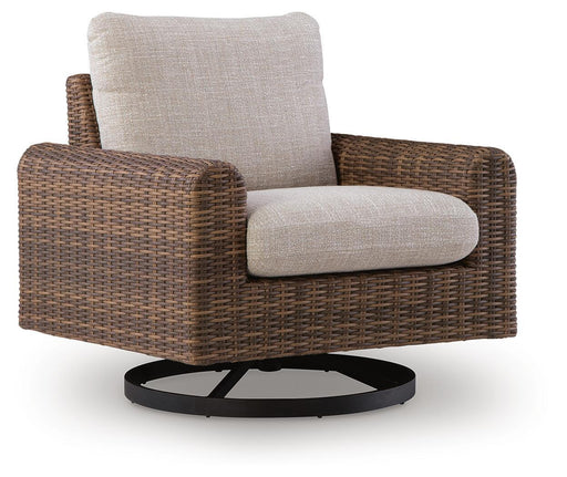 Dolan Creek - Swivel Lounge With Cushion - Gray / Brown – Swivel Chairs by Signature Design by Ashley® at Furniture Wholesale Plus , Nashville furniture store