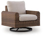 Dolan Creek - Swivel Lounge With Cushion - Gray / Brown – Swivel Chairs by Signature Design by Ashley® at Furniture Wholesale Plus , Nashville furniture store