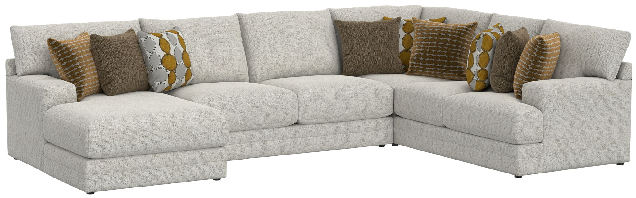 Tori - Sectional With Comfort Coil Seating And Accent Pillows Included – Stationary Sectionals by Jackson at Furniture Wholesale Plus , Nashville furniture store