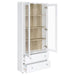 Hawthorne - 4-Shelf Glass Door Tall Cabinet With Drawers - Premium Display Cabinets from Coaster Fine Furniture - Just $389! Shop now at Furniture Wholesale Plus  We are the best furniture store in Nashville, Hendersonville, Goodlettsville, Madison, Antioch, Mount Juliet, Lebanon, Gallatin, Springfield, Murfreesboro, Franklin, Brentwood