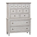 Heartland - 5 Drawer Chest - Antique White / Tobacco Tops – Accent Chests by Liberty Furniture at Furniture Wholesale Plus , Nashville furniture store