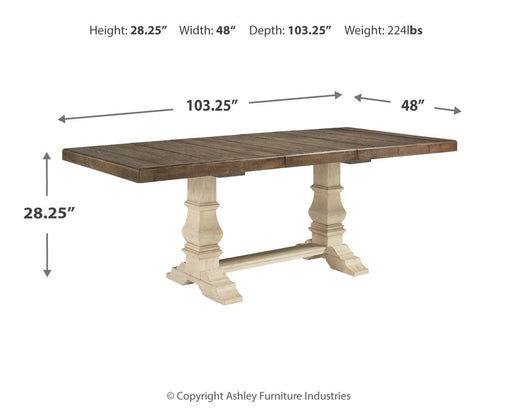 Bolanburg - Extension Dining Table - Brown / Beige – Dining Tables with Extensions by Signature Design by Ashley® at Furniture Wholesale Plus , Nashville furniture store