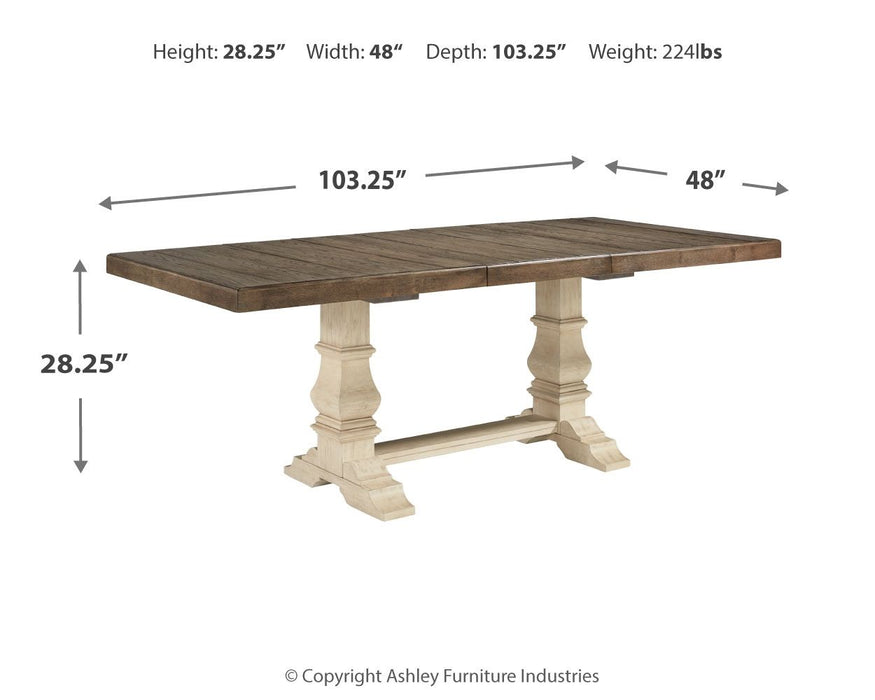Bolanburg - Extension Dining Table - Brown / Beige – Dining Tables with Extensions by Signature Design by Ashley® at Furniture Wholesale Plus , Nashville furniture store