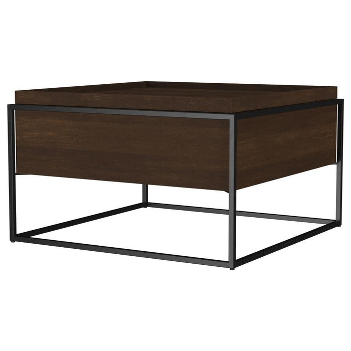 Fulton - Square - Mango Wood Coffee Table - Dark Brown – Coffee Tables by Coaster Fine Furniture at Furniture Wholesale Plus , Nashville furniture store