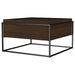 Fulton - Square - Mango Wood Coffee Table - Dark Brown – Coffee Tables by Coaster Fine Furniture at Furniture Wholesale Plus , Nashville furniture store