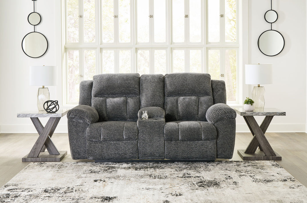 Frohn - Dbl Reclining Loveseat With Console – Reclining Loveseats by Signature Design by Ashley® at Furniture Wholesale Plus , Nashville furniture store
