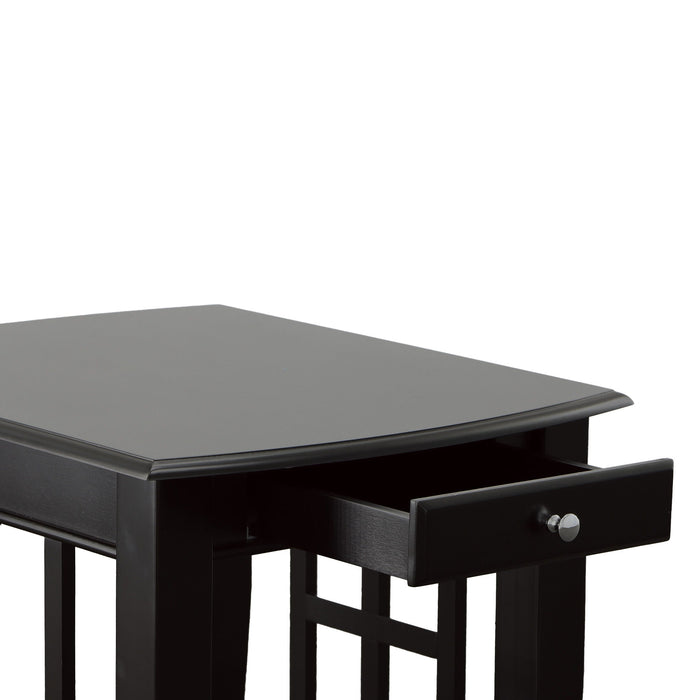 Cassidy - End Table - Black – End Tables by Steve Silver Furniture at Furniture Wholesale Plus , Nashville furniture store