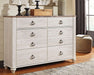 Willowton - Dresser, Mirror – Dressers by Signature Design by Ashley® at Furniture Wholesale Plus , Nashville furniture store