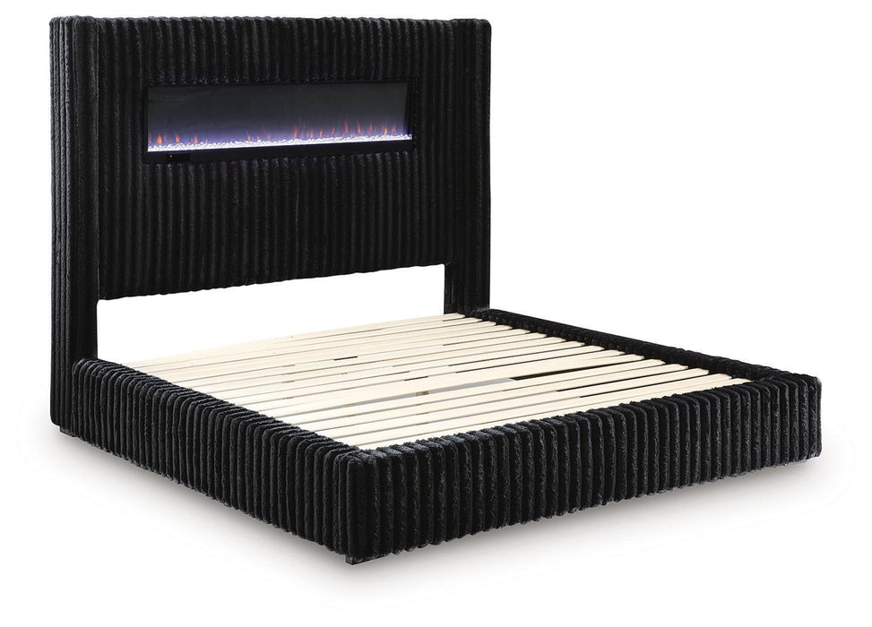 Tayleena - Upholstered Bed With Fireplace And Wireless Audio – Upholstered Beds by Signature Design by Ashley® at Furniture Wholesale Plus , Nashville furniture store