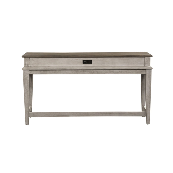 Heartland - Console Bar Table - Antique White / Tobacco Tops – Console Tables by Liberty Furniture at Furniture Wholesale Plus , Nashville furniture store