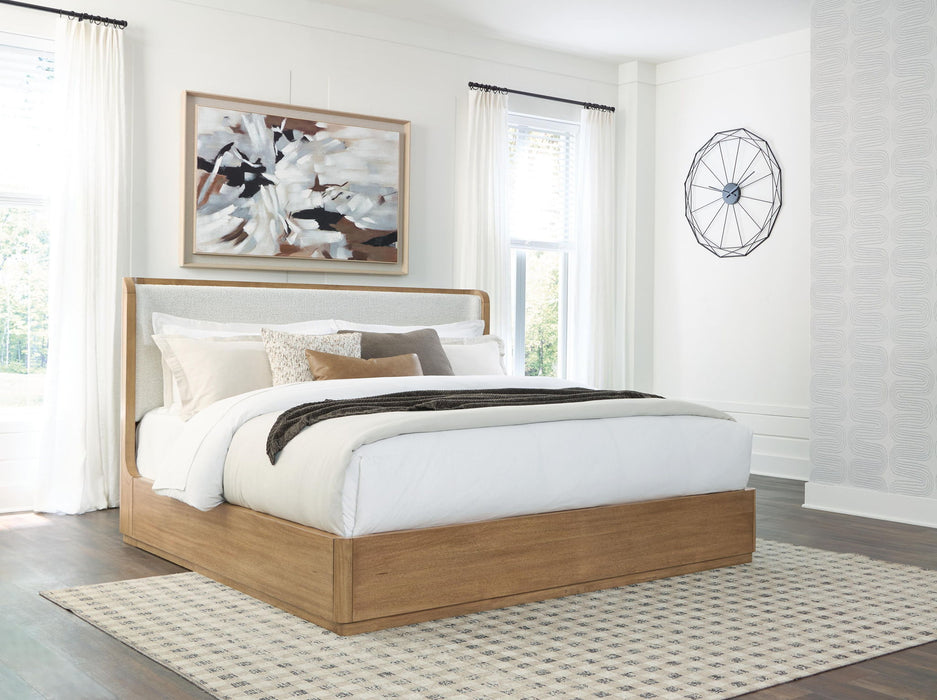 Pamaria - King Upholstered Bed - Light Brown – Upholstered Beds by Signature Design by Ashley® at Furniture Wholesale Plus , Nashville furniture store