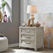 Belmar - 3 Drawer Nightstand - Washed Taupe – Accent Nightstands by Liberty Furniture at Furniture Wholesale Plus , Nashville furniture store