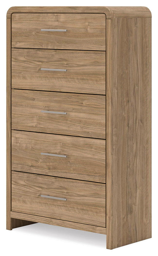 Gramburg - Five Drawer Chest - Warm Natural Brown – Accent Chests by Signature Design by Ashley® at Furniture Wholesale Plus , Nashville furniture store