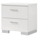 Felicity - 2-Drawer Nightstand - White High Gloss – Accent Nightstands by CoasterEssence at Furniture Wholesale Plus , Nashville furniture store