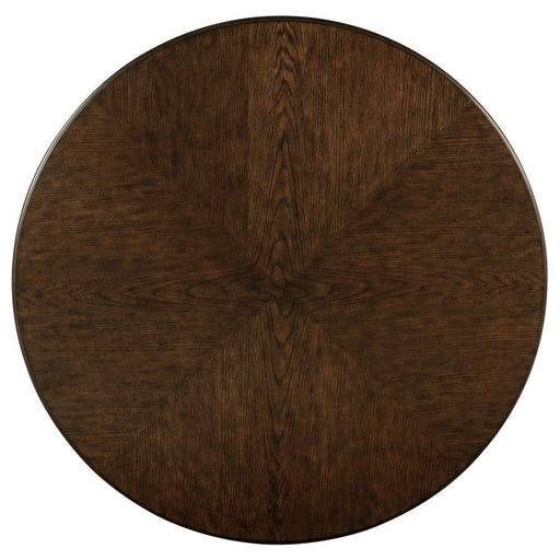 Landon - Round Wood Pedestal Dining Table - Rich Brown - Premium Dining Tables from Coaster Fine Furniture - Just $659! Shop now at Furniture Wholesale Plus  We are the best furniture store in Nashville, Hendersonville, Goodlettsville, Madison, Antioch, Mount Juliet, Lebanon, Gallatin, Springfield, Murfreesboro, Franklin, Brentwood
