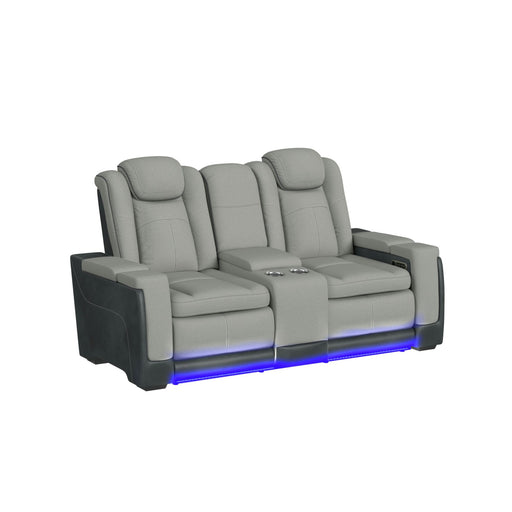 Lantana - Power Motion Loveseat With Power Headrest, LED, And Console – Reclining Loveseats by Elements International at Furniture Wholesale Plus , Nashville furniture store