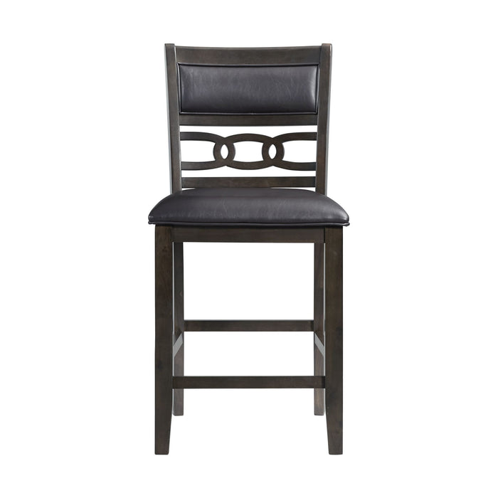 Amherst - Counter Height Faux Leather Side Chair (Set of 2) - Walnut – Chair Sets by Elements International at Furniture Wholesale Plus , Nashville furniture store