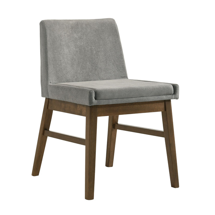 Weston - Upholstery Side Chair (Set of 2) - Walnut With Smoke Fabric – Chair Sets by Elements International at Furniture Wholesale Plus , Nashville furniture store