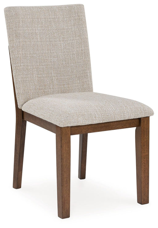 Kraeburn - Dining Upholstered Side Chair (Set of 2) - Beige / Brown – Chair Sets by Signature Design by Ashley® at Furniture Wholesale Plus , Nashville furniture store