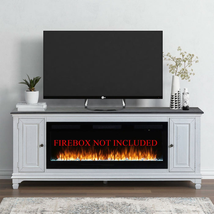 Fireplace TV Consoles - 80" Fireplace TV Console FTS - White – Fireplace TV Stands by Liberty Furniture at Furniture Wholesale Plus , Nashville furniture store
