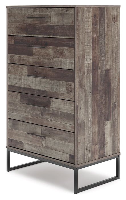 Neilsville - Five Drawer Chest - Black / Gray – Accent Chests by Signature Design by Ashley® at Furniture Wholesale Plus , Nashville furniture store