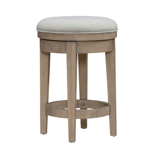 Brentwood - Upholstered Swivel Console Stool - Sandstone – Counter Height (24"-27") by Liberty Furniture at Furniture Wholesale Plus , Nashville furniture store