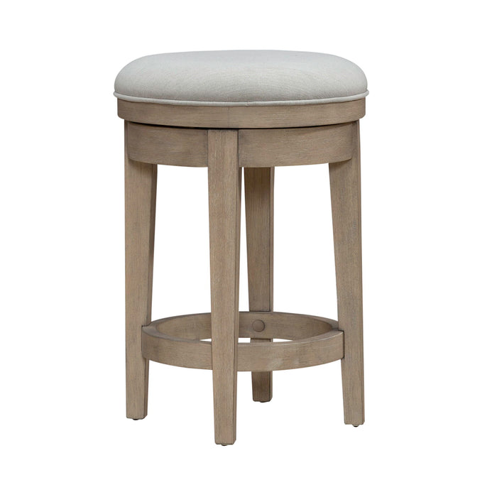 Brentwood - Upholstered Swivel Console Stool - Sandstone – Counter Height (24"-27") by Liberty Furniture at Furniture Wholesale Plus , Nashville furniture store