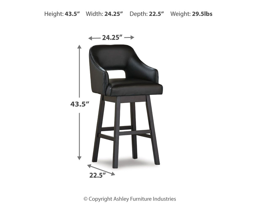 Tallenger - Upholstered Swivel Barstool (Set of 2) - Premium Stool Sets from Signature Design by Ashley® - Just $378! Shop now at Furniture Wholesale Plus  We are the best furniture store in Nashville, Hendersonville, Goodlettsville, Madison, Antioch, Mount Juliet, Lebanon, Gallatin, Springfield, Murfreesboro, Franklin, Brentwood